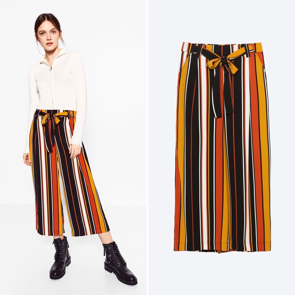 Flowing Cropped Trousers - ZARA